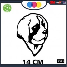 ADESIVO PER AUTO - CANE -SAN BERARDO - STICKERS - notebook - cane, cani, adesivi cani, STICKERS auto - accessori, stickers, decal Cod 1321-3 (Oro)