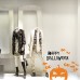 VH0406 Adesivi Murali Wall Art - Zucca Stregata - Misure 100x85 cm - nero e arancio - Vetrofanie per Halloween, vetrine negozi, stickers VH0406 Adesivi Murali Wall Art - Zucca Stregata - Misure 100x85 cm - nero e arancio - Vetrofanie per Halloween, vetrine negozi, stickers