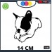 ADESIVO PER AUTO - CANE - CUCCIOLO BULLDOG FRANCESE - STICKERS - notebook - cane, cani, adesivi cani, STICKERS auto - accessori, stickers, decal Cod 1342 (Nero)