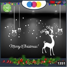 ADESIVI DI NATALE PER VETRINE - COLORE: BIANCO - MERRY CHRISTMAS- DECORAZIONI NATALIZIE XMAS - STICKERS , decal ,addobbi , natale , christmas, vetrofanie natalizie e decorazioni di natale Cod 1351