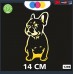 ADESIVO PER AUTO - BULLDOG FRANCESE - STICKERS notebook - cane, cani, adesivi cani, STICKERS auto - accessori, stickers, decal Cod 1299 (DORATO)