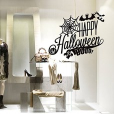 VH0419 Adesivi Murali Wall Art - Happy Halloween 6 - Misure 60x50 cm - nero - Vetrofanie per Halloween, vetrine negozi, stickers
