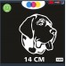 ADESIVO PER AUTO - CANE ALANO -GREAT DANE - STICKERS - notebook - cane, cani, adesivi cani, STICKERS auto - accessori, stickers, decal Cod 1337 (Bianco)