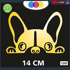 ADESIVO PER AUTO - BULLDOG FRANCESE - STICKERS notebook - cane, cani, adesivi cani, STICKERS auto - accessori, stickers, decal Cod 1297 (Oro) ADESIVO PER AUTO - BULLDOG FRANCESE - STICKERS notebook - cane, cani, adesivi cani, STICKERS auto - accessori, stickers, decal Cod 1297 (Oro)