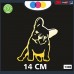 ADESIVO PER AUTO - BULLDOG FRANCESE- STICKERS notebook - cane, cani, adesivi cani, STICKERS auto - accessori, stickers, decal Cod 1300 (Dorato) ADESIVO PER AUTO - BULLDOG FRANCESE- STICKERS notebook - cane, cani, adesivi cani, STICKERS auto - accessori, stickers, decal Cod 1300 (Dorato)