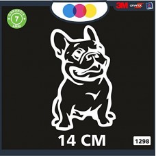 ADESIVO PER AUTO - BULLDOG FRANCESE STICKERS notebook - cane, cani, adesivi cani, STICKERS auto - accessori, stickers, decal Cod 1298 (Bianco) ADESIVO PER AUTO - BULLDOG FRANCESE STICKERS notebook - cane, cani, adesivi cani, STICKERS auto - accessori, stickers, decal Cod 1298 (Bianco)