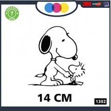 ADESIVO PER AUTO - SNOOPY - Woodstock - COLORE NERO - STICKERS notebook - cane, cani, adesivi cani, STICKERS auto - accessori, stickers, decal Cod.1303 (Nero)