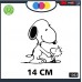 ADESIVO PER AUTO - SNOOPY - Woodstock - COLORE NERO - STICKERS notebook - cane, cani, adesivi cani, STICKERS auto - accessori, stickers, decal Cod.1303 (Nero)