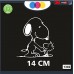 ADESIVO PER AUTO - SNOOPY - Woodstock - COLORE NERO - STICKERS notebook - cane, cani, adesivi cani, STICKERS auto - accessori, stickers, decal Cod.1303 (Bianco)