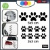 10 zampette adesive ADESIVI PER AUTO MOTO CASCHI - 3 adesivi 5X5 centimetri - 7 adesivi 3X3 centimetri - AUTO MACCHINA - NOVITà!! auto moto camper, stickers, decal Z-001-7 (NERO)