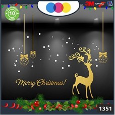 Vetrofanie natalizie e decorazioni di natale - RENNA COLORE: ORO D'ORATO - MERRY CHRISTMAS- DECORAZIONI NATALIZIE XMAS - STICKERS , decal ,addobbi , natale , christmas ,vertofanie natalizie e decorazioni di natale Cod 1351-1 Vetrofanie natalizie e decorazioni di natale - RENNA COLORE: ORO D'ORATO - MERRY CHRISTMAS- DECORAZIONI NATALIZIE XMAS - STICKERS , decal ,addobbi , natale , christmas ,vertofanie natalizie e decorazioni di natale Cod 1351-1