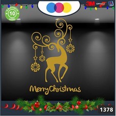 Vetrofanie natalizie e decorazioni di natale - SCRITTA MERRY CHRISTMAS - RENNA E DECORAZIONI\ COLORE:ORO - DECORAZIONI NATALIZIE XMAS - STICKERS , decal ,addobbi , natale , christmas Cod 1378-2 Vetrofanie natalizie e decorazioni di natale - SCRITTA MERRY CHRISTMAS - RENNA E DECORAZIONI\ COLORE:ORO - DECORAZIONI NATALIZIE XMAS - STICKERS , decal ,addobbi , natale , christmas Cod 1378-2