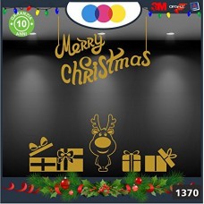 Vetrofanie natalizie e decorazioni di natale - SCRITTA MERRY CHRISTMAS - RENNA CARTOON \ COLORE:ORO - DECORAZIONI NATALIZIE XMAS - STICKERS , decal ,addobbi , natale , christmas Cod 1370-2 Vetrofanie natalizie e decorazioni di natale - SCRITTA MERRY CHRISTMAS - RENNA CARTOON \ COLORE:ORO - DECORAZIONI NATALIZIE XMAS - STICKERS , decal ,addobbi , natale , christmas Cod 1370-2