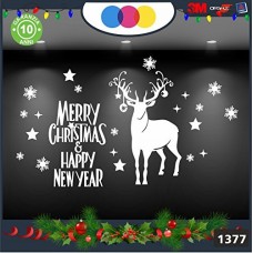 Vetrofanie natalizie e decorazioni di natale - SCRITTA MERRY CHRISTMAS - HAPPY NEW YEAR E RENNA \ COLORE:BIANCO - DECORAZIONI NATALIZIE XMAS - STICKERS , decal ,addobbi , natale , christmas Cod 1377 Vetrofanie natalizie e decorazioni di natale - SCRITTA MERRY CHRISTMAS - HAPPY NEW YEAR E RENNA \ COLORE:BIANCO - DECORAZIONI NATALIZIE XMAS - STICKERS , decal ,addobbi , natale , christmas Cod 1377