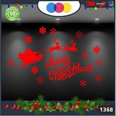 Vetrofanie natalizie e decorazioni di natale - SCRITTA MERRY CHRISTMAS - RENNE E BABBO NATALE \ COLORE ROSSO- DECORAZIONI NATALIZIE XMAS - STICKERS , decal ,addobbi , natale , christmas Cod 1368-1 Vetrofanie natalizie e decorazioni di natale - SCRITTA MERRY CHRISTMAS - RENNE E BABBO NATALE \ COLORE ROSSO- DECORAZIONI NATALIZIE XMAS - STICKERS , decal ,addobbi , natale , christmas Cod 1368-1