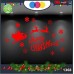 Vetrofanie natalizie e decorazioni di natale - SCRITTA MERRY CHRISTMAS - RENNE E BABBO NATALE \ COLORE ROSSO- DECORAZIONI NATALIZIE XMAS - STICKERS , decal ,addobbi , natale , christmas Cod 1368-1