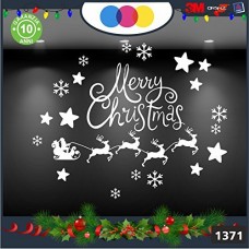 Vetrofanie natalizie e decorazioni di natale - SCRITTA MERRY CHRISTMAS - SLITTA CON RENNE E STELLE \ COLORE:BIANCO - DECORAZIONI NATALIZIE XMAS - STICKERS , decal ,addobbi , natale , christmas Cod 1371 Vetrofanie natalizie e decorazioni di natale - SCRITTA MERRY CHRISTMAS - SLITTA CON RENNE E STELLE \ COLORE:BIANCO - DECORAZIONI NATALIZIE XMAS - STICKERS , decal ,addobbi , natale , christmas Cod 1371