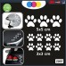 10 zampette adesive ADESIVI PER AUTO MOTO CASCHI - 3 adesivi 5X5 centimetri - 7 adesivi 3X3 centimetri - AUTO MACCHINA - NOVITà!! auto moto camper, stickers, decal Z-001-7 (BIANCO)