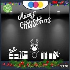 Vetrofanie natalizie e decorazioni di natale - SCRITTA MERRY CHRISTMAS - RENNA CARTOON COLORE: BIANCO - DECORAZIONI NATALIZIE XMAS - STICKERS , decal ,addobbi , natale , christmas Cod 1370 Vetrofanie natalizie e decorazioni di natale - SCRITTA MERRY CHRISTMAS - RENNA CARTOON COLORE: BIANCO - DECORAZIONI NATALIZIE XMAS - STICKERS , decal ,addobbi , natale , christmas Cod 1370