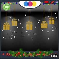 Vetrofanie natalizie e decorazioni di natale - PACCHI DI NATALE E FIOCCHI DI NEVE - COLORE:ORO - DECORAZIONI NATALIZIE - XMAS - STICKERS , decal ,addobbi , natale , christmas , vertofanie natalizie e decorazioni di natale ,Cod 1358-2 Vetrofanie natalizie e decorazioni di natale - PACCHI DI NATALE E FIOCCHI DI NEVE - COLORE:ORO - DECORAZIONI NATALIZIE - XMAS - STICKERS , decal ,addobbi , natale , christmas , vertofanie natalizie e decorazioni di natale ,Cod 1358-2
