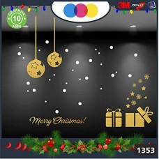 Vetrofanie natalizie e decorazioni di natale - MERRY CHRISTMAS PACCHI REGALO - PALLE DI NATALE 'COLORE: ORO - MERRY CHRISTMAS- DECORAZIONI NATALIZIE XMAS - STICKERS , decal ,addobbi , natale , christmas , vertofanie natalizie e decorazioni di natale Cod 1 Vetrofanie natalizie e decorazioni di natale - MERRY CHRISTMAS PACCHI REGALO - PALLE DI NATALE 'COLORE: ORO - MERRY CHRISTMAS- DECORAZIONI NATALIZIE XMAS - STICKERS , decal ,addobbi , natale , christmas , vertofanie natalizie e decorazioni di natale Cod 1