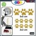 10 zampette adesive ADESIVI PER AUTO MOTO CASCHI - 3 adesivi 5X5 centimetri - 7 adesivi 3X3 centimetri - AUTO MACCHINA - NOVITà!! auto moto camper, stickers, decal Z-001-7 (ORO) 10 zampette adesive ADESIVI PER AUTO MOTO CASCHI - 3 adesivi 5X5 centimetri - 7 adesivi 3X3 centimetri - AUTO MACCHINA - NOVITà!! auto moto camper, stickers, decal Z-001-7 (ORO)