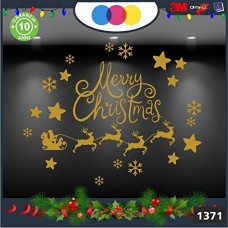 Vetrofanie natalizie e decorazioni di natale - SCRITTA MERRY CHRISTMAS - SLITTA E STELLE COLORE: ORO - DECORAZIONI NATALIZIE XMAS - STICKERS , decal ,addobbi , natale , christmas Cod 1371-2 Vetrofanie natalizie e decorazioni di natale - SCRITTA MERRY CHRISTMAS - SLITTA E STELLE COLORE: ORO - DECORAZIONI NATALIZIE XMAS - STICKERS , decal ,addobbi , natale , christmas Cod 1371-2