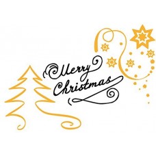 VETROFANIA 60x40 MERRY CHRISTMAS BUON NATALE ALBERO STELLE