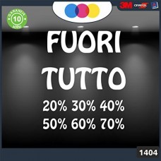 Vetrofanie - FUORI TUTTO - 20%-30%-40%-50%-60%-70% (BIANCO) ADESIVI VETRINE NEGOZI - Vetrine negozi per saldi, stickers, adesivi Cod.1404 Vetrofanie - FUORI TUTTO - 20%-30%-40%-50%-60%-70% (BIANCO) ADESIVI VETRINE NEGOZI - Vetrine negozi per saldi, stickers, adesivi Cod.1404