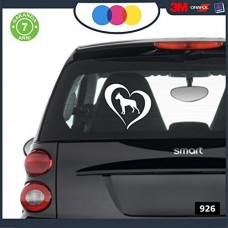 ADESIVO PER AUTO - CANE NEL CUORE - LOVE DOGS - STICKERS - cani, adesivi cani, STICKERS auto - accessori, stickers, decal Cod 925