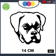 ADESIVO PER AUTO - CANE CUCCIOLO BOXER- LOVE DOGS - STICKERS - cani, adesivi cani, STICKERS auto - accessori, stickers, decal Cod 927 (NERO)