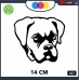 ADESIVO PER AUTO - CANE CUCCIOLO BOXER- LOVE DOGS - STICKERS - cani, adesivi cani, STICKERS auto - accessori, stickers, decal Cod 927 (NERO)