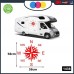 2 Adesivi per Camper - Rosa dei Venti - 57 X 57 CENTIMETRI - adesivi per camper - caravan roulotte - accessori camper, stickers, decal - PER CAMPER, FURGONI E VAN - - Cod. 1438 (ROSSO) 2 Adesivi per Camper - Rosa dei Venti - 57 X 57 CENTIMETRI - adesivi per camper - caravan roulotte - accessori camper, stickers, decal - PER CAMPER, FURGONI E VAN - - Cod. 1438 (ROSSO)