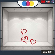 Vetrofania San Valentino - Cuori adesivi - Dimensioni 70X40 cm - rosso - Vetrine per negozi - love, san valentino, stickers, adesivi Vetrofania San Valentino - Cuori adesivi - Dimensioni 70X40 cm - rosso - Vetrine per negozi - love, san valentino, stickers, adesivi