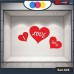 Vetrofania San Valentino - Cuori adesivi - rosso - Vetrine per negozi - love, san valentino, stickers, adesivi