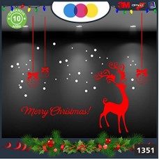 Vetrofanie natalizie e decorazioni di natale - RENNA COLORE: ROSSO - MERRY CHRISTMAS- DECORAZIONI NATALIZIE XMAS - STICKERS , decal ,addobbi , natale , christmas ,vertofanie natalizie e decorazioni di natale Cod 1351-3 Vetrofanie natalizie e decorazioni di natale - RENNA COLORE: ROSSO - MERRY CHRISTMAS- DECORAZIONI NATALIZIE XMAS - STICKERS , decal ,addobbi , natale , christmas ,vertofanie natalizie e decorazioni di natale Cod 1351-3