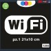 1 Adesivo (BIANCO) "Free Wifi" per bar, club, uffici,vetrine, negozi, ristoranti, salon, stickers, decal Cod.1293-1