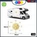 2 Adesivi per Camper - Rosa dei Venti - 57 X 57 CENTIMETRI - adesivi per camper - caravan roulotte - accessori camper, stickers, decal - PER CAMPER, FURGONI E VAN - - Cod. 1438 (ORO) 2 Adesivi per Camper - Rosa dei Venti - 57 X 57 CENTIMETRI - adesivi per camper - caravan roulotte - accessori camper, stickers, decal - PER CAMPER, FURGONI E VAN - - Cod. 1438 (ORO)