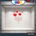 Vetrofania San Valentino - Cuori adesivi - rosso - Vetrine per negozi - love, san valentino, stickers, adesivi