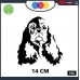 ADESIVO PER AUTO - CANE COCKER - STICKERS - cani, adesivi cani, STICKERS auto - accessori, stickers, decal Cod 928 (bianco)