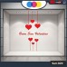 Vetrofania San Valentino - Cuori adesivi - rosso - Vetrine per negozi - love, san valentino, stickers, adesivi