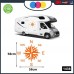 2 Adesivi per Camper - Rosa dei Venti - 57 X 57 CENTIMETRI - adesivi per camper - caravan roulotte - accessori camper, stickers, decal - PER CAMPER, FURGONI E VAN - - Cod. 1438 (ARANCIONE) 2 Adesivi per Camper - Rosa dei Venti - 57 X 57 CENTIMETRI - adesivi per camper - caravan roulotte - accessori camper, stickers, decal - PER CAMPER, FURGONI E VAN - - Cod. 1438 (ARANCIONE)