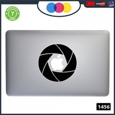 Adesivo -FOTOCAMERA LOGO -OBBIETTIVO LOGO APPLE- PER TUTTI I MODELLI DI Mac Book Apple -ADESIVO ADATTO A OGNI TIPO DI COMPUTER