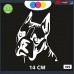ADESIVO PER AUTO - CANE BOXER - STICKERS - cani, adesivi cani, STICKERS auto - accessori, stickers, decal Cod 925 (BIANCO)