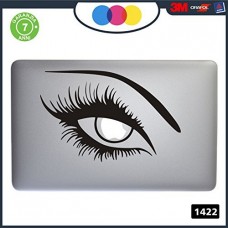 Adesivo - SGUARDO DI DONNA - OCCHIO DONNA - PER TUTTI I MODELLI DI Mac Book Apple -ADESIVO ADATTO A OGNI TIPO DI COMPUTER