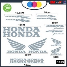 Adesivi Stickers HONDA CBR 600/1000 Kit 16pz vari colori, Moto Cod. 1459 (grigio) Adesivi Stickers HONDA CBR 600/1000 Kit 16pz vari colori, Moto Cod. 1459 (grigio)