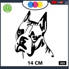 ADESIVO PER AUTO - CANE BOXER - STICKERS - cani, adesivi cani, STICKERS auto - accessori, stickers, decal Cod 925 (NERO)