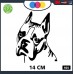 ADESIVO PER AUTO - CANE BOXER - STICKERS - cani, adesivi cani, STICKERS auto - accessori, stickers, decal Cod 925 (NERO)