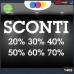 Vetrofanie - SCONTI - 20%-30%-40%-50%-60%-70% (BIANCO) ADESIVI VETRINE NEGOZI - Vetrine negozi per saldi, stickers, adesivi Cod.1406 Vetrofanie - SCONTI - 20%-30%-40%-50%-60%-70% (BIANCO) ADESIVI VETRINE NEGOZI - Vetrine negozi per saldi, stickers, adesivi Cod.1406