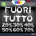Vetrofanie - FUORI TUTTO - 20%-30%-40%-50%-60%-70% (BIANCO) ADESIVI VETRINE NEGOZI - Vetrine negozi per saldi, stickers, adesivi Cod.1419 Vetrofanie - FUORI TUTTO - 20%-30%-40%-50%-60%-70% (BIANCO) ADESIVI VETRINE NEGOZI - Vetrine negozi per saldi, stickers, adesivi Cod.1419